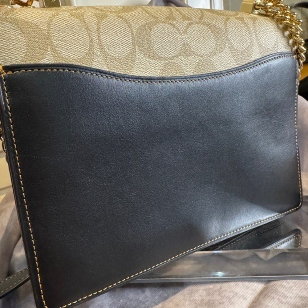 Coach Signature‎ Gold and Brown Crossbody Bag CD 866 Excellent - Picture 4 of 8